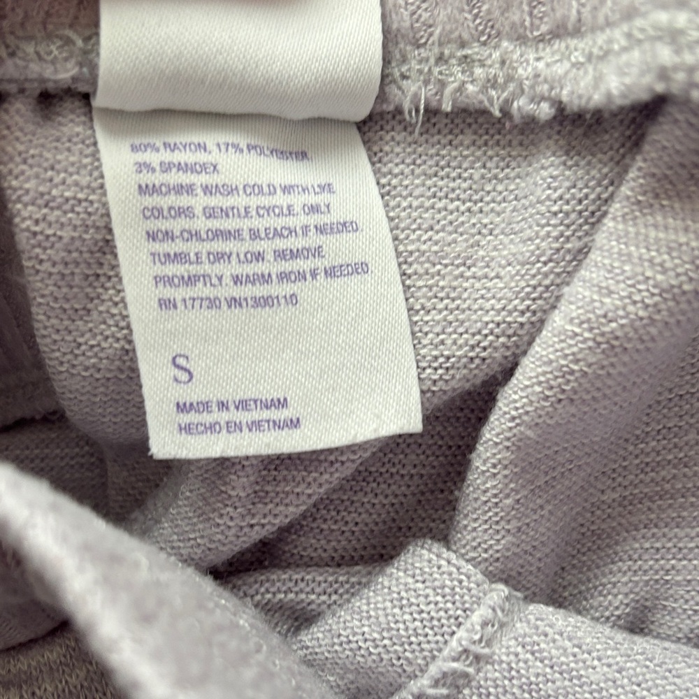 Cozy Light Lavender Stripe Jogger Style Lounge/Sleep Pants - Picture 6 of 6